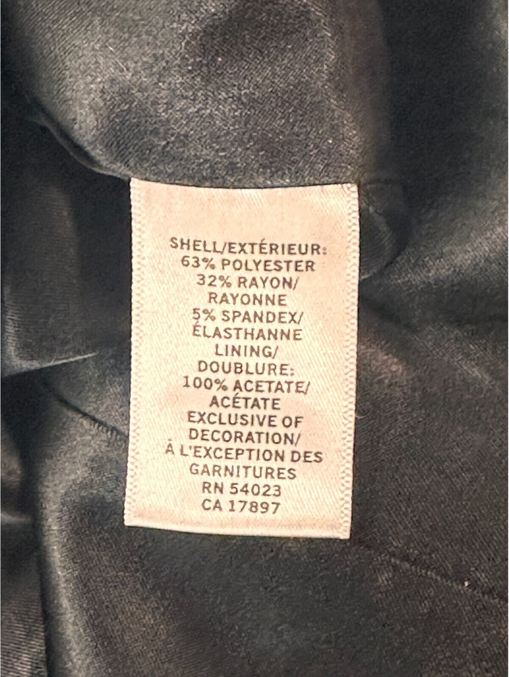 Vintage Womens Banana Republic Black Collarless Car Coat Mid-Length Jacket SzXL - Picture 11 of 11